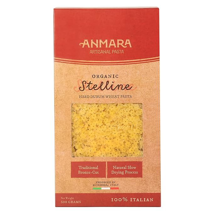 Pasta | Hard Drum Wheat Pasta (Stelline) - Italian  - Organic - Anmara - 500gm