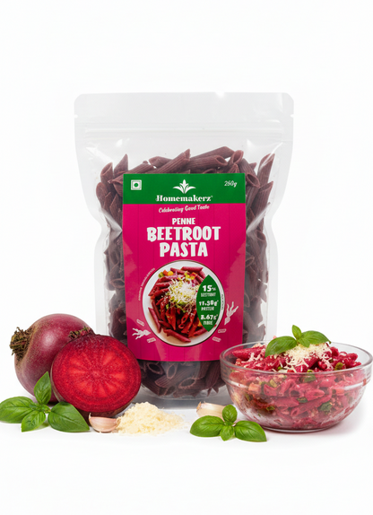 Pasta | Penne Beetroot Pasta -No Added Preservative, No Added Colour  &amp; Chemicals – Homemakerz – 250gm