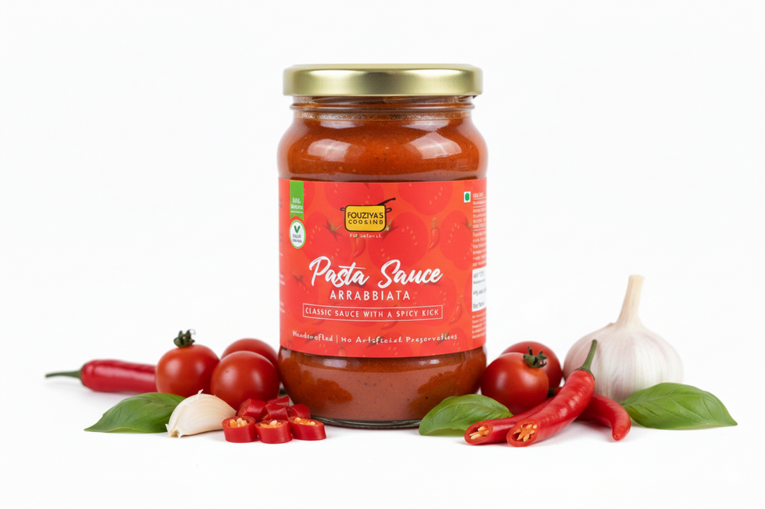 Pasta Sauce - Spicy Arrabbiata - 100% Natural Ingredients - No Added Preservatives - Fouziya&
