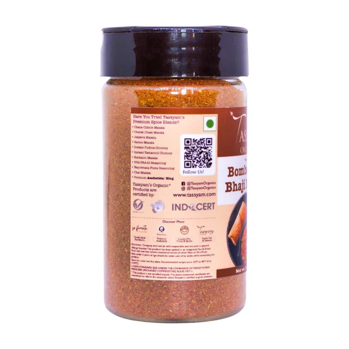 Pav Bhaji Masala | Bombay – The Original – Organic – No Artificial Colours, Flvours &amp; No Added Preservatives – Tassyam Organic – 100gm