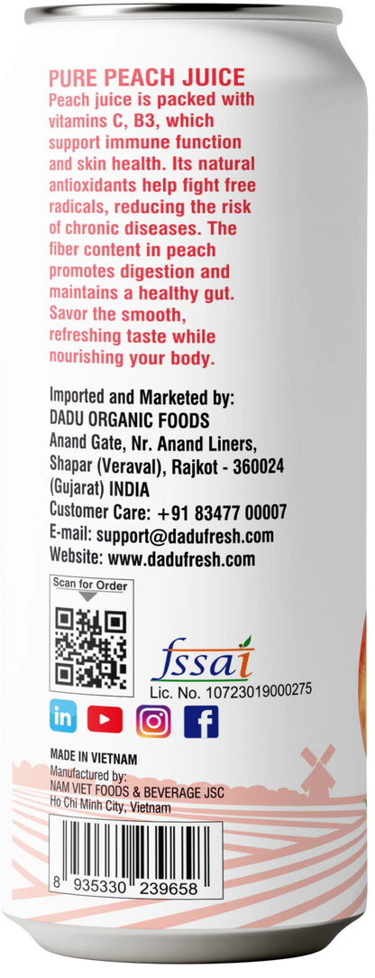Juice | Peach Juice – No Added Sugar, No Preservatives &amp; No Concentrate – Dadu Fresh – 320ml