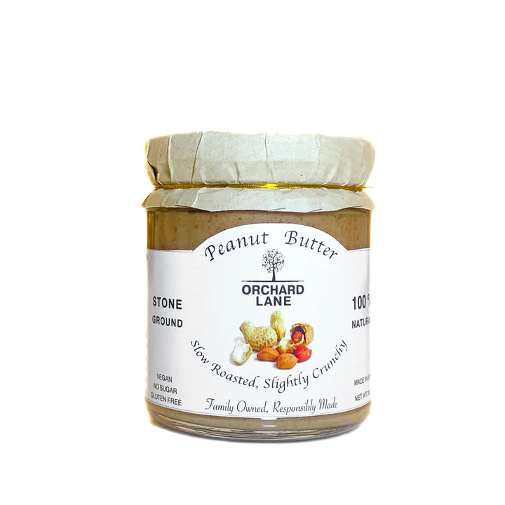 Peanut Butter | Stone Ground (Crunchy) - Natural - No Added Oil &amp;amp; Preservatives Free - Orchard Lane - 200gm