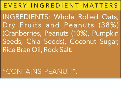 Granola | Peanut Butter &amp; Berries - All Natural - Vegan, Gluten Free &amp; Zero Trans Fat - The Nibble Box - 500gm