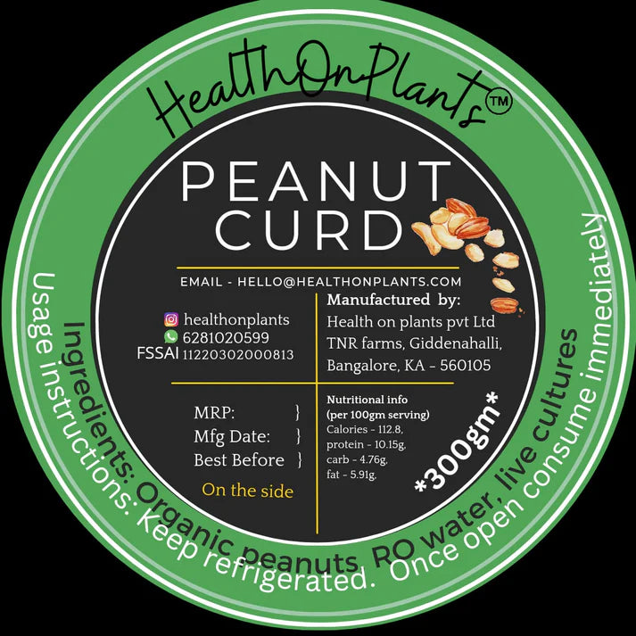 Peanut Curd - Vegan Free Curd & Dairy Free - Health On Plants - 300gm