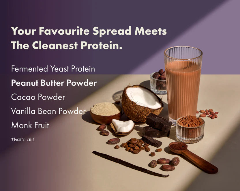 Protein Powder | Peanut Butter Protein Powder Fudge (24g Protein Per Serving) - Fermented Yeast Protein – No Nonsense – No Added Sugar, No Added Sugar &amp; No Added Artificial Flavours – Cosmix – 500gm