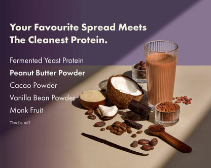 Protein Powder | Peanut Butter Protein Powder Fudge (24g Protein Per Serving) - Fermented Yeast Protein – No Nonsense – No Added Sugar, No Added Sugar &amp; No Added Artificial Flavours – Cosmix – 500gm