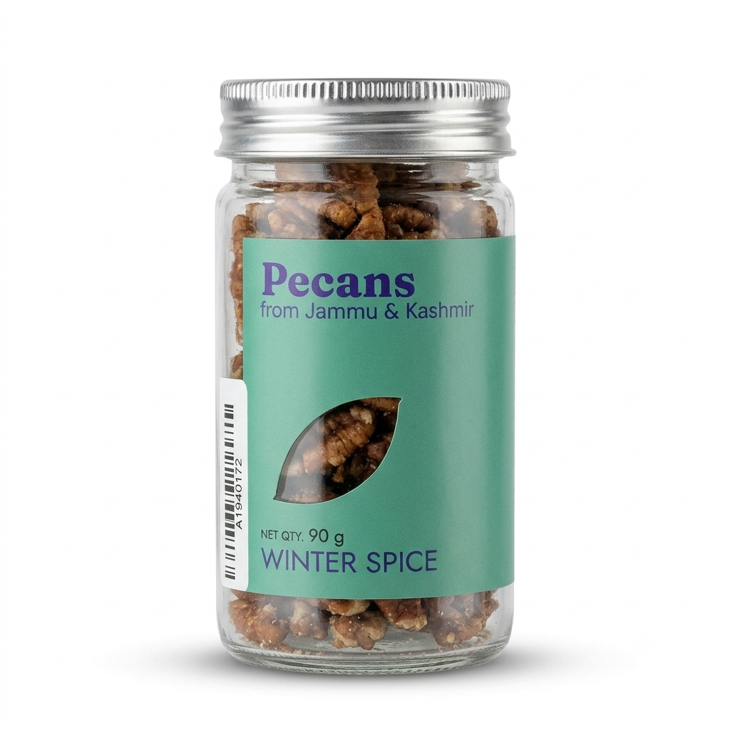 Nuts | Pecans (Winter Spice)- Jammu &amp; Kashmir -No Preservatives– Junyper Universe – 90gm