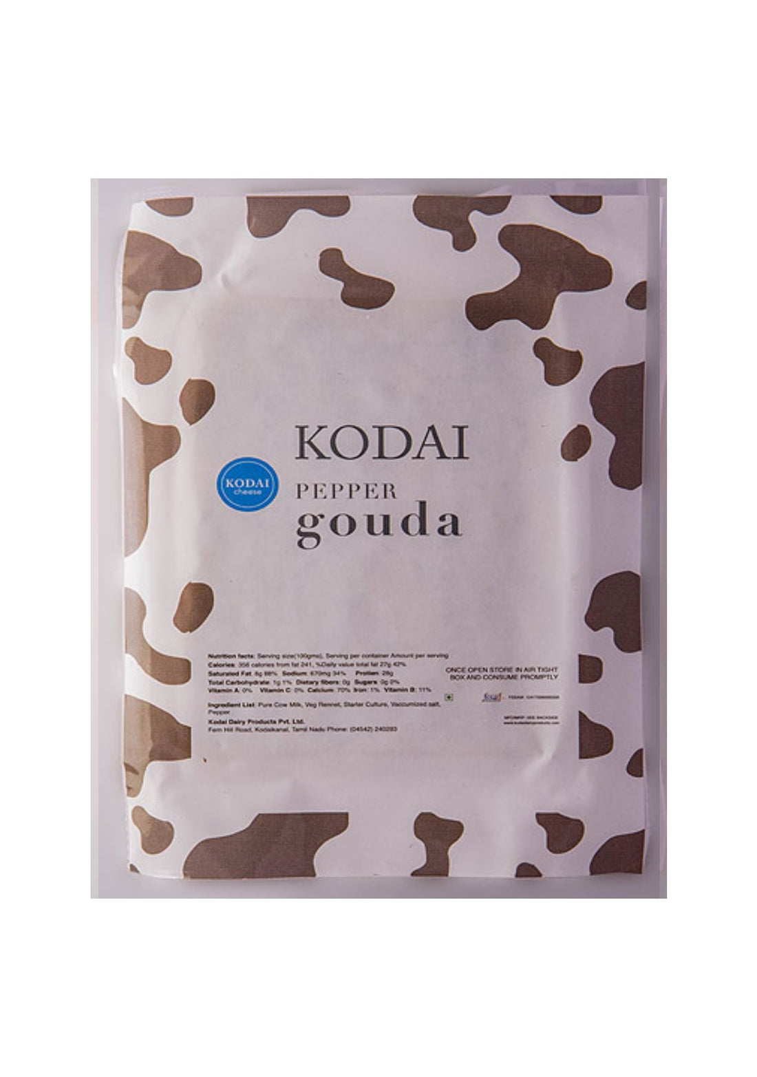 Gouda Cheese | Pepper – Pasteurized - Kodai - 200gm
