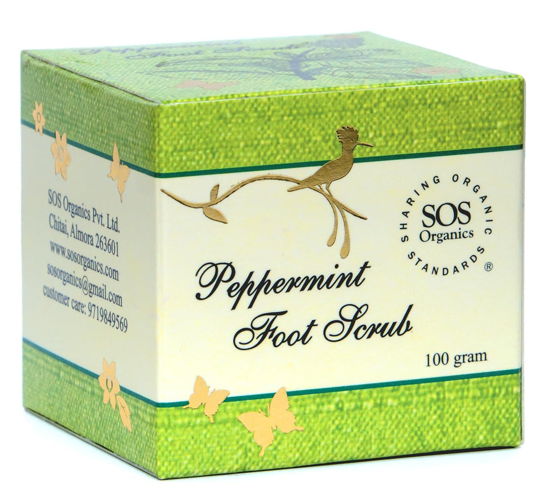 Peppermint Foot Scrub - SOS Organics - 100gm