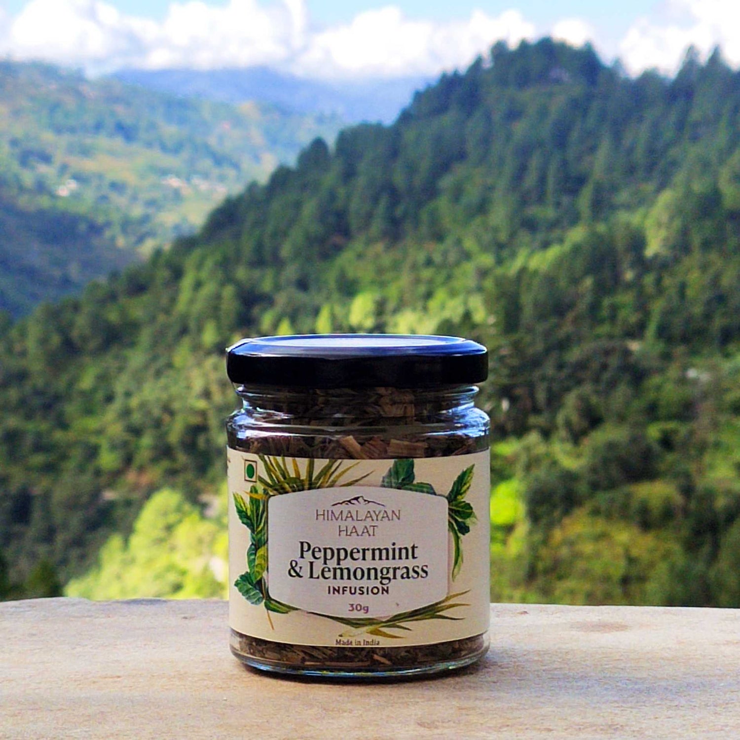 Peppermint &amp;amp; Lemongrass Infusion Tea - Himalayan Haat - 30gm