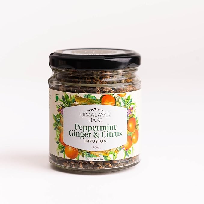 Peppermint Ginger &amp; Citrus Infusion - Caffeine Free - Himalayan Haat - 30gm