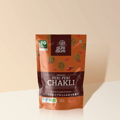 Peri Peri Chakli – Organic - Indian - Pure And Sure – 200gm