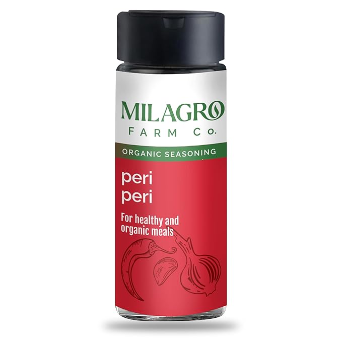 Seasoning | Peri Peri Seasoning - Organic & Healthy Meals – Organic – Additive Free & No Preservatives – Milagro Farm Co. – 60gm
