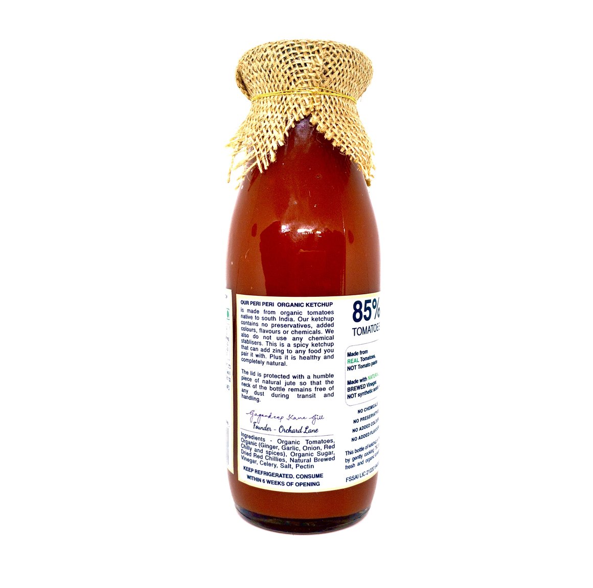 Peri Peri Tomato Ketchup - Low Sugar- Orchard Lane - 230gm
