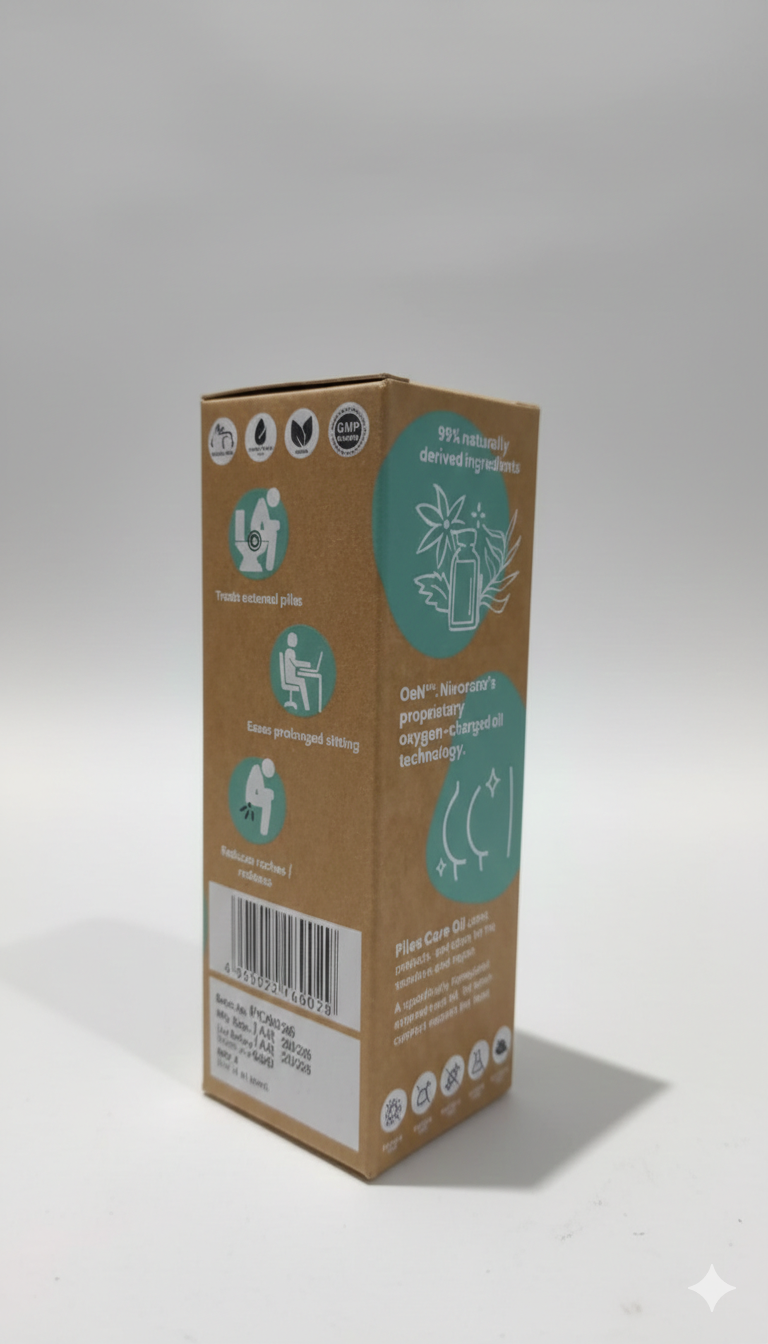 Oil| Piles Care Oil - Remedial Oil for Healing External Piles- Soothing Comfort for Hemorrhoid Discomfort - Vegan, Cruelty Free  – Treat External Piles, Reduces Rashes Redness -Free Sulphate, Silicone &amp; Heavy Metal– Nivarana– 50ml