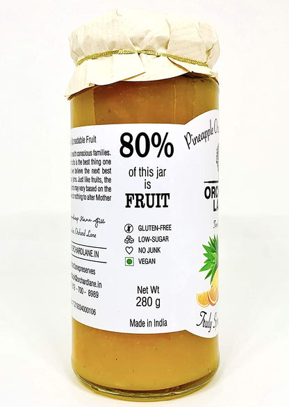 Pineapple &amp;amp; Orange - Vegan, Gluten Free &amp;amp; Low Sugar - Orchard Lane - 300gm