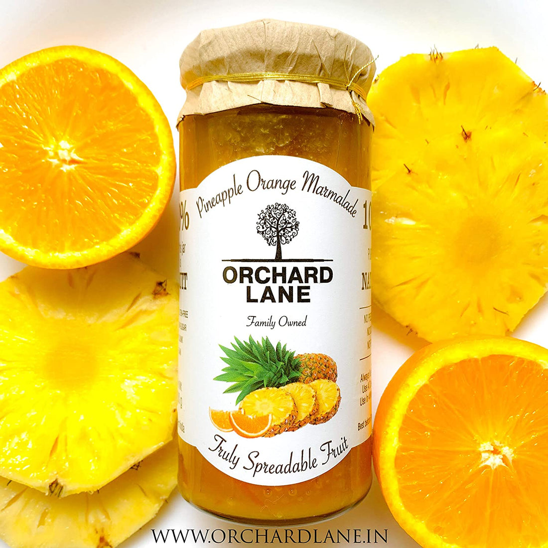 Pineapple &amp;amp; Orange - Vegan, Gluten Free &amp;amp; Low Sugar - Orchard Lane - 300gm