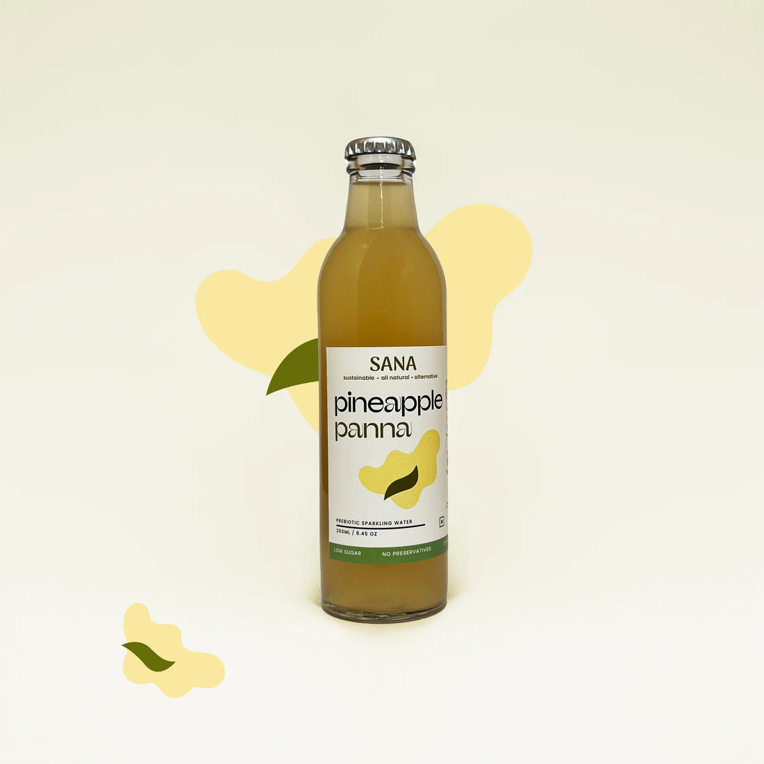 Sparkling Water | Pineapple Panna Prebiotic Sparkling Water – Natural - No Added Preservatives &amp;amp; Chemical Free – Sana Health First – 250ml