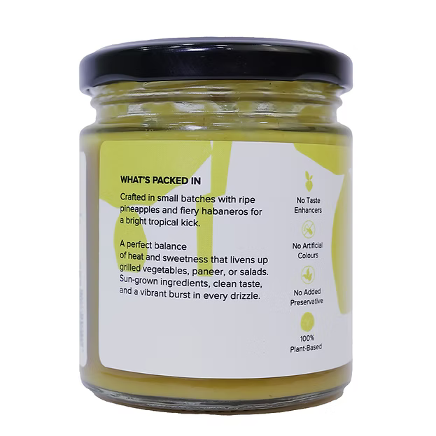 Sauce | Pineapple Habanero Sauce –100% Plant Based- No Added Preservatives &amp; Additives Free, No Taste Enhancers – Tatva Hills – 170gm