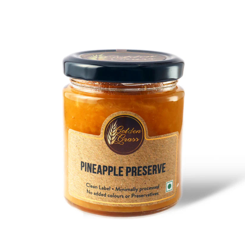Preserve | Pineapple Preserve - 100% Natural – Vegan, No Added Colour &amp; No Added Preservatives – Golden Grass – 200gm