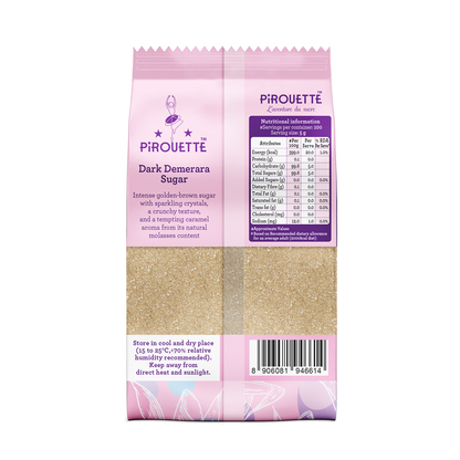 Sugar |Dark Demerara Sugar - Truly Unrefined - Mauritius Sugar - No Added Colour, No Added Syrup &amp;amp; Non GMO - Pirouette - 500gm