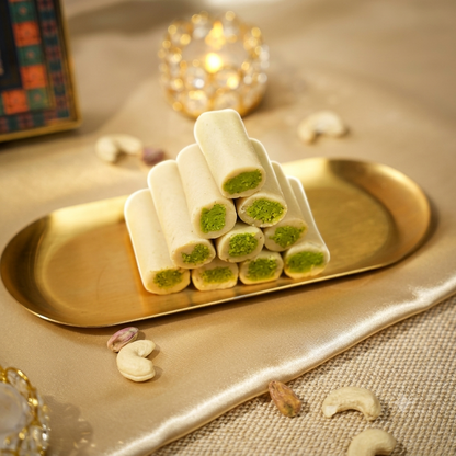 Kaju Pista Roll -Gluten Free - Made From 100% Natural Ingredients - No Preservatives &amp; Refined Sugar Free - Nature&