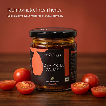 Sauce | Pizza Pasta Sauce -Italian Tomato Herb Sauce – No Added Preservatives &amp; Additives Free – Tatva Hills – 150gm