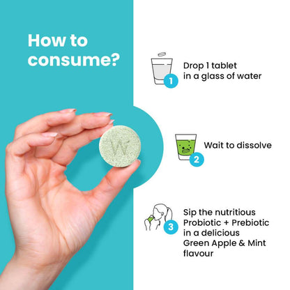 Plant Based Probiotic + Prebiotic – Wellbeing Nutrition – 21 Tablets