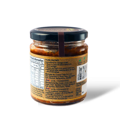 Chutney | Plum Chutney - 100% Natural – Vegan, No Added Colour &amp; No Added Preservatives – Golden Grass – 200gm