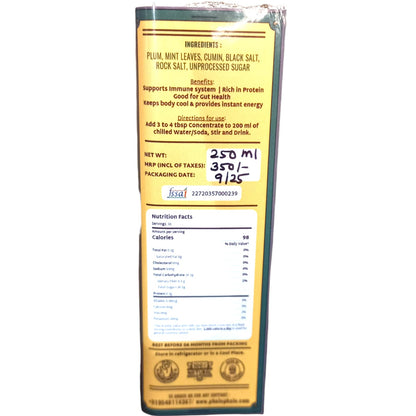 Plum Panna Drink | Indian Spiced Drink With Real Juicy Plums - No Preservatives &amp; No Artificial Flavors - Phulo Phalo - 250ml