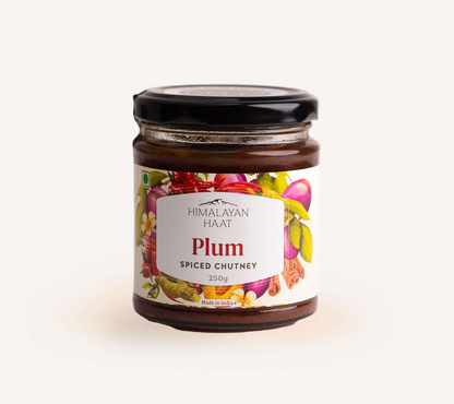 Chutney| Plum Spiced Chutney – Natural - Indian - Gluten Free, Vegan-No Refined Sugar , Oil Free -No Added Colours, Flavours &amp; No Preservatives – Himalayan Haat – 250gm