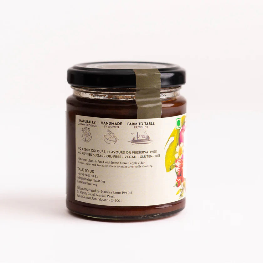 Chutney| Plum Spiced Chutney – Natural - Indian - Gluten Free, Vegan-No Refined Sugar , Oil Free -No Added Colours, Flavours &amp; No Preservatives – Himalayan Haat – 250gm