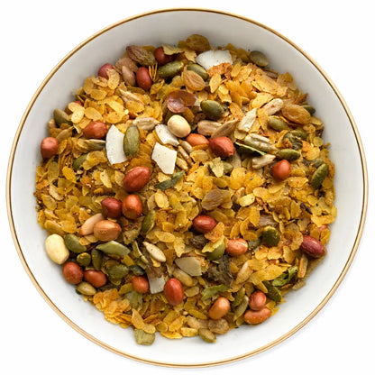 Poha | Poha Pro + (Instant Premix, 24% nuts-seeds- dried fruit ) -Plant Based, Gluten Free -No Added Refined Sugar, Zero Trans Fats -The Nibble box- 160gm