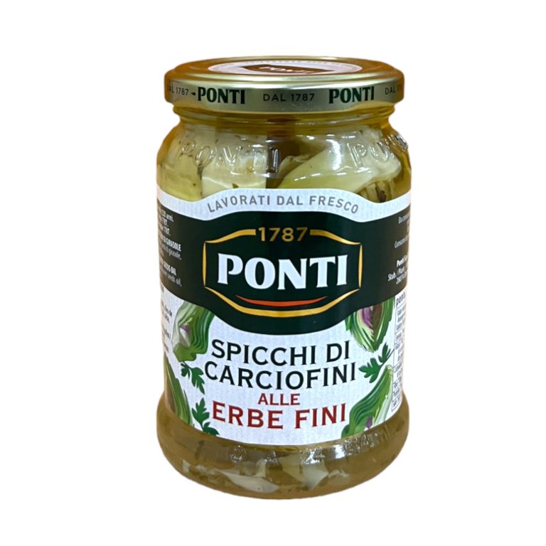 Artichokes | Fine Herbs Artichokes in Sunflower Oil - Italy - Ponti - 280gm