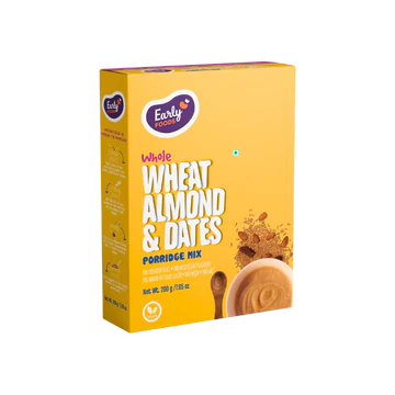 Porridge Mix | Whole Wheat Almond Date Porridge Mix - No Added Refined Sugar, No Milk &amp; No Soda - Early Foods - 150gm