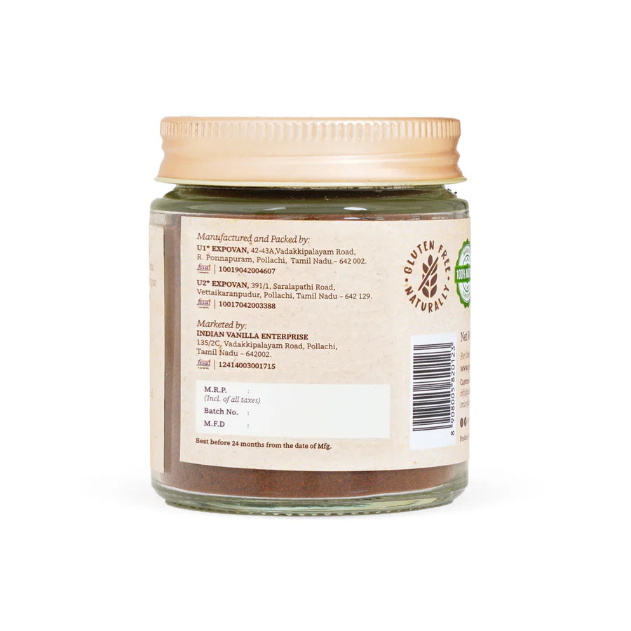 Vanilla Powder | Pure Natural Vanilla Powder- Gluten Free - No Additives, No Preservatives - Goodness Vanilla - 50gms