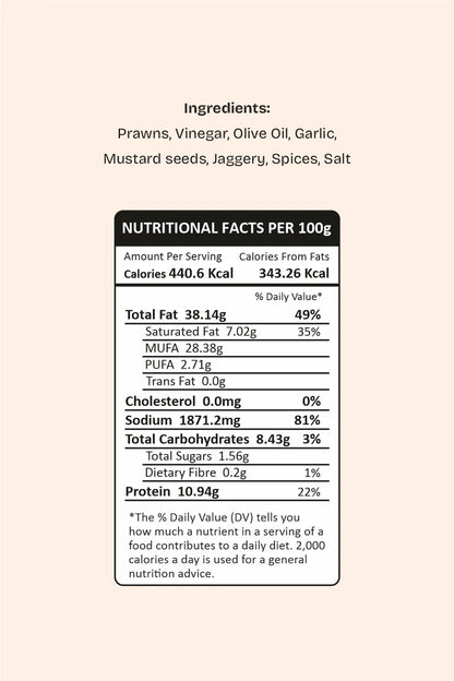 Pickle | Prawn Pickle -Made in 100% Olive Oil-Farm Fresh Chicken - Non Refined Oil &amp;amp; No Artificial Preservatives –Bawa Gone Goan- 180gm