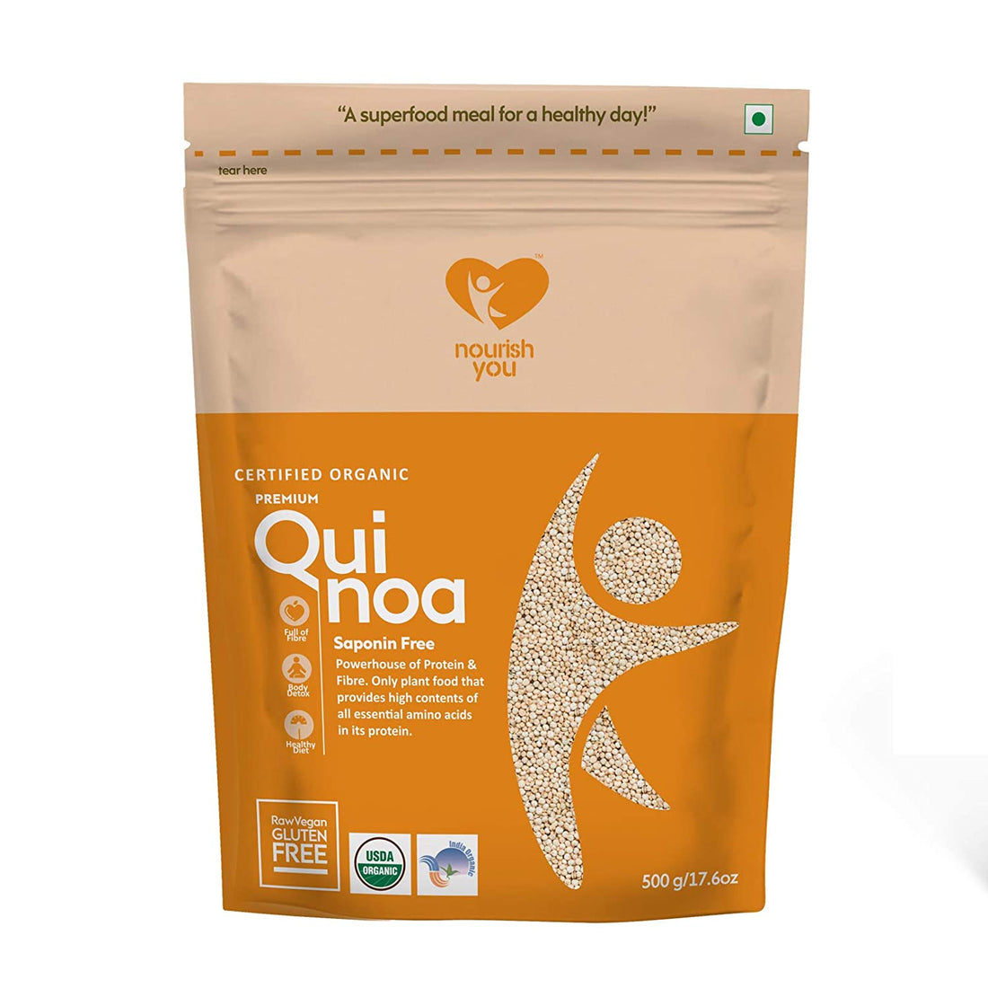 Premium White Quinoa Seeds - Nourish You - 500gm