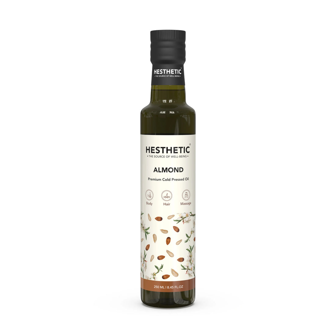 Almond Oil | Premium Cold Pressed Almond Oil - No Additives - Hesthetic - 250ml