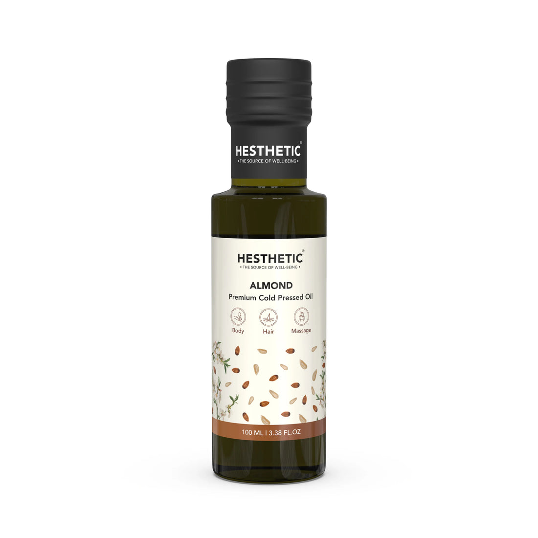 Almond Oil | Premium Cold Pressed Almond Oil - No Additives - Hesthetic - 100ml