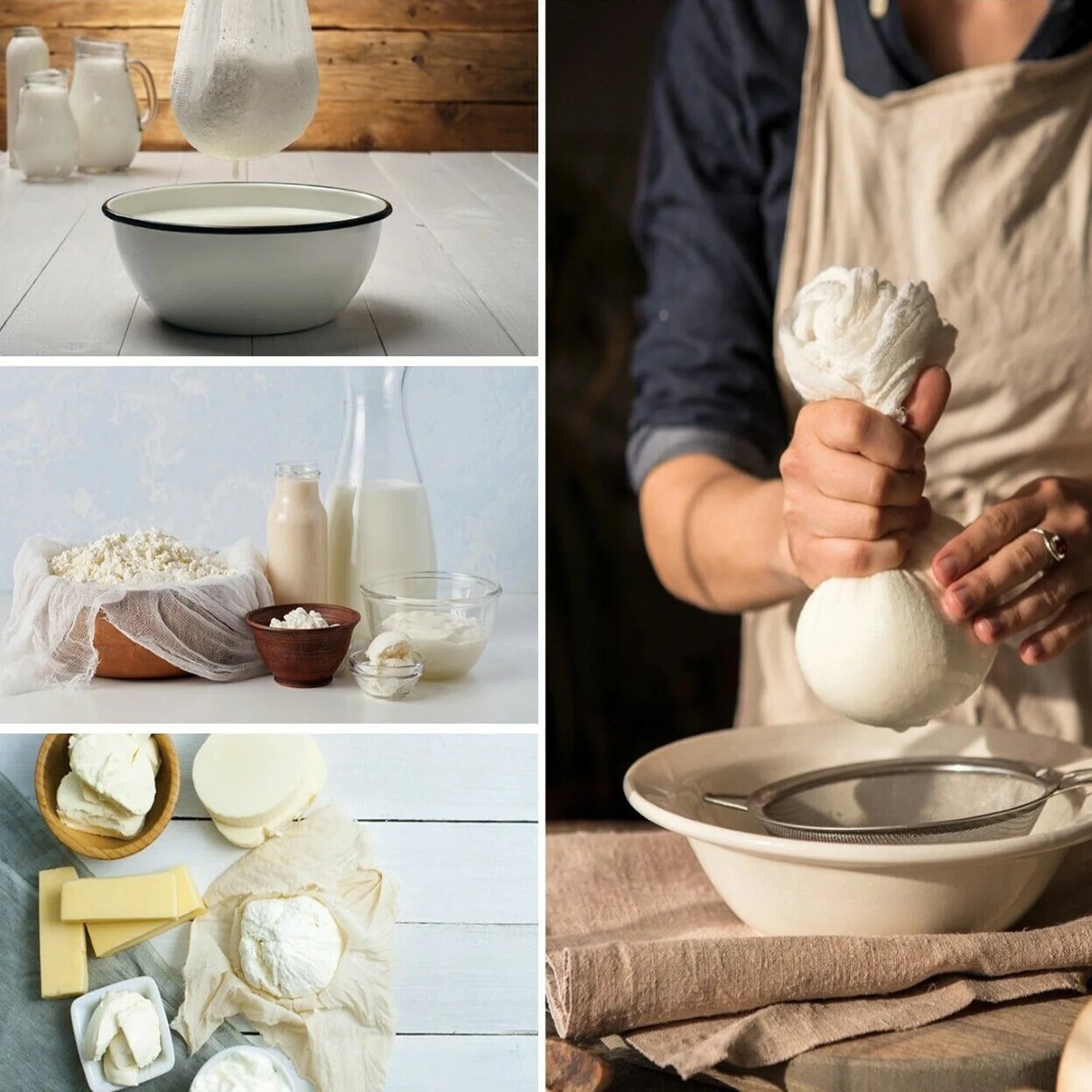 Cheese Cloth | Premium Professional Cheese Making Cloth - 100% Cotton - Unbleached - Urban Platter - 1x1 Meter Size