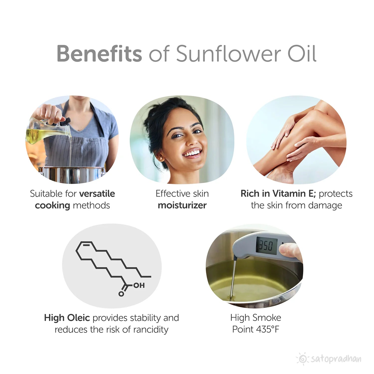 Oil | Organic Sunflower Oil-  Pure, Unrefined, Single-Filtered, Virgin &amp; Wooden Cold Pressed (Kacchi Ghani) without Preservatives - Satopradhan – 1000ml