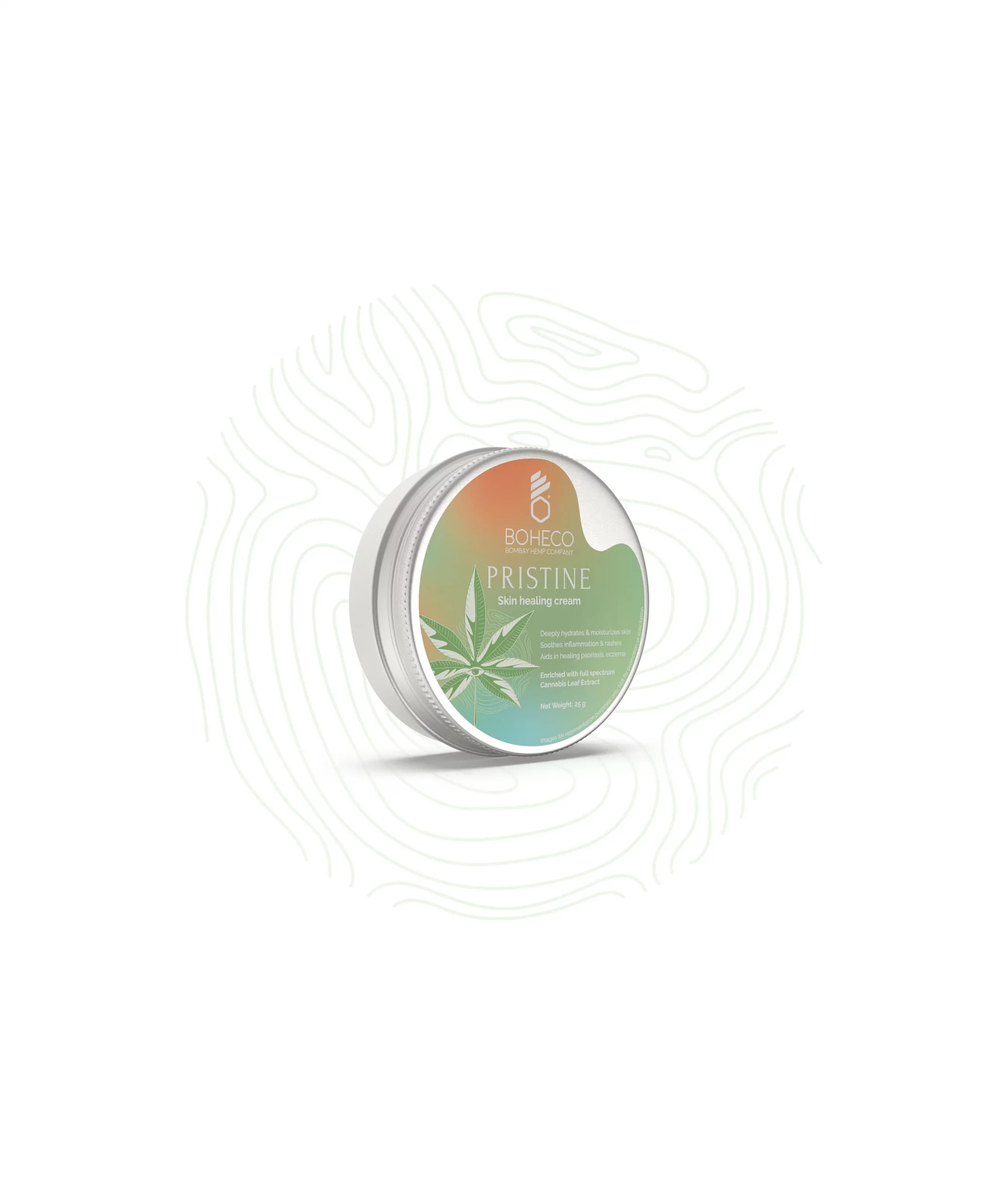Skin Healing Cream | Pristine - Deeply Moisturizes Skin, Soothes Inflammation, Rashes , Aids In Healing Psoriasis &amp;amp; Eczema - Natural -  Crutely Free, No GMO &amp;amp; No Additives - Boheco Life - 25gm