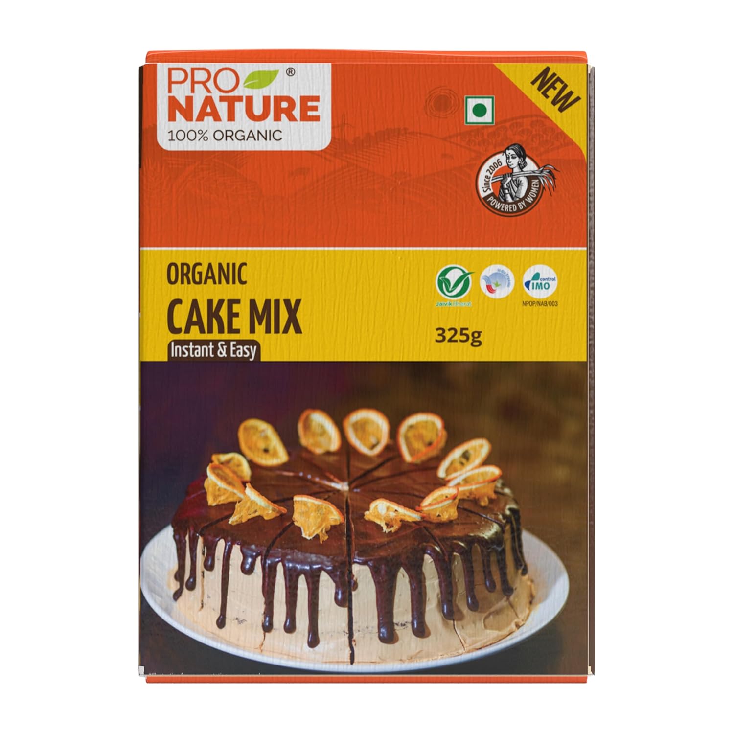Cake Mix | (Regular) - Instant &amp; Easy - 100% Organic - Pro Nature - 325gm