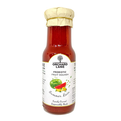 Fruit Squash | 72% Fruit - Probiotic Watermelon Squash - Summer Rain - No Preservatives, Colours &amp;amp; No Added Flavours - Orchard Lane - 225gm
