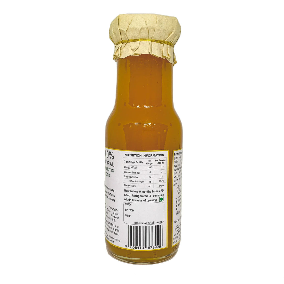 Fruit Squash | 72% Fruit - Probiotic Fruit Squash -Tropical Waves - No Preservatives, Colours &amp;amp; No Added Flavours - Orchard Lane - 225gm