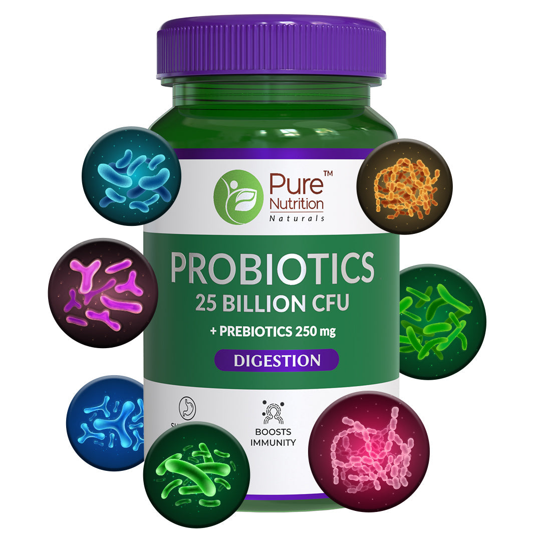 Probiotics | 25 Billion CFU - Probiotics 250mg - Boosts Immunity – Pure Nutrition – 60 Capsules