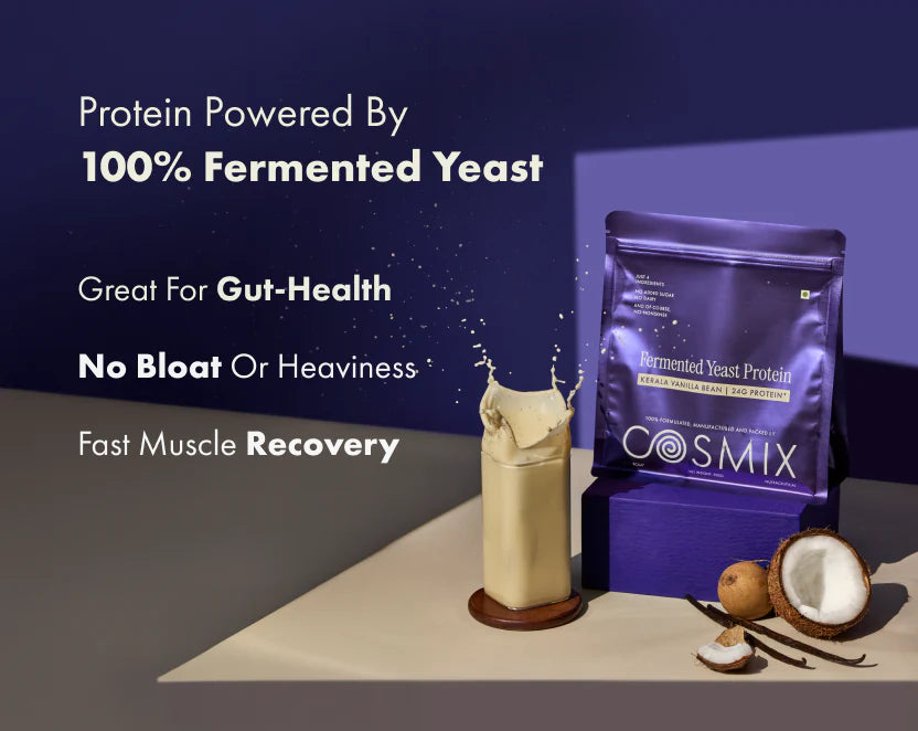 Protein Powder | Classic Unflavoured (31g Protein Per Serving) - Fermented Yeast Protein – No Nonsense – No Added Sugar, No Added Sugar &amp; No Added Artificial Flavours – Cosmix – 500gm