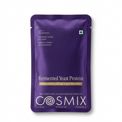 Protein Powder | Indonesian Cacao  (24g Protein Per Serving) - Fermented Yeast Protein – No Nonsense – No Added Sugar, No Added Sugar &amp; No Added Artificial Flavours – Cosmix – 38gm