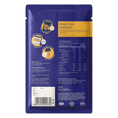 Protein Powder | Ratnagiri Mango (24g Protein Per Serving)-Made with Real Mango - Fermented Yeast Protein-Smooth, Tasty &amp; Gut-Friendly  – No Nonsense – No Added Sugar, No Added Sugar &amp; No Added Artificial Flavours – Cosmix – 38gm